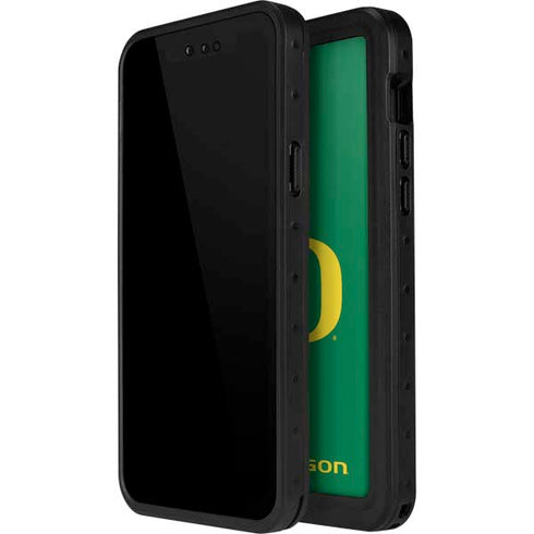 University of Oregon Yellow O on Green iPhone 12 Mini Waterproof Case