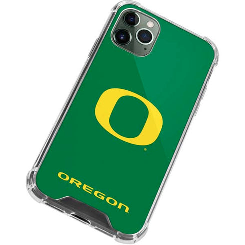 University of Oregon Yellow O on Green iPhone 12 Pro Clear Case