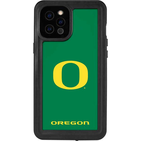 University of Oregon Yellow O on Green iPhone 12 Pro Max Waterproof Case