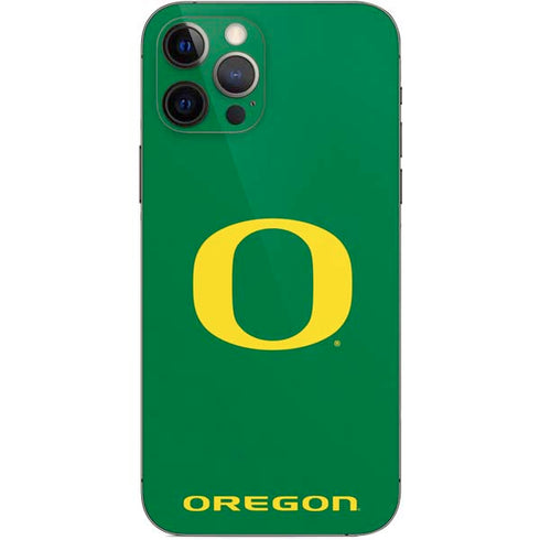 University of Oregon Yellow O on Green iPhone 12 Pro Skin