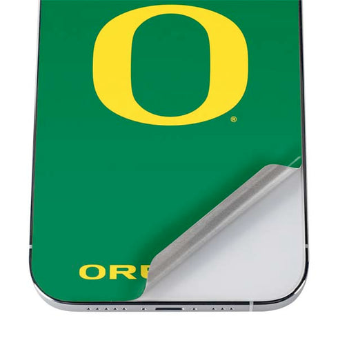 University of Oregon Yellow O on Green iPhone 12 Pro Skin