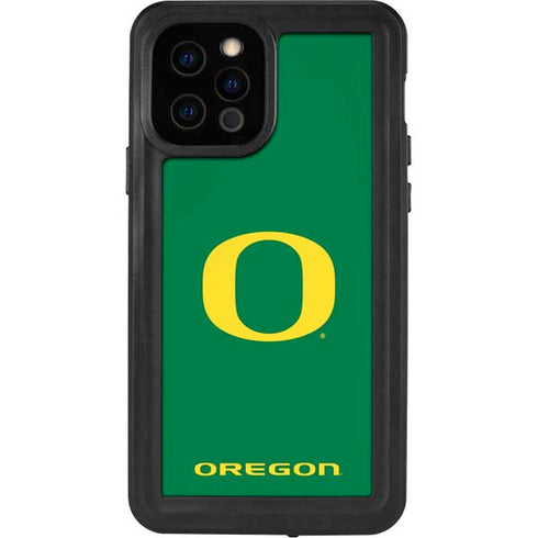 University of Oregon Yellow O on Green iPhone 12 Pro Waterproof Case