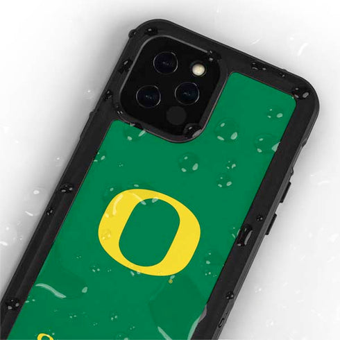 University of Oregon Yellow O on Green iPhone 12 Pro Waterproof Case