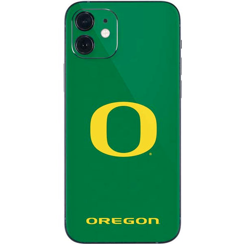 University of Oregon Yellow O on Green iPhone 12 Skin
