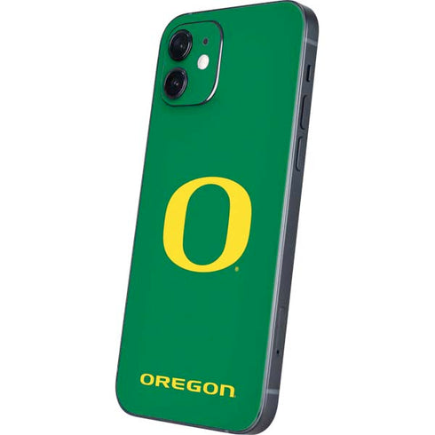 University of Oregon Yellow O on Green iPhone 12 Skin