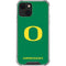University of Oregon Yellow O on Green iPhone 13 Clear Case