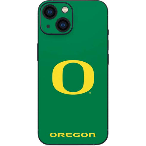 University of Oregon Yellow O on Green iPhone 13 Mini Skin