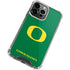 University of Oregon Yellow O on Green iPhone 13 Pro Clear Case