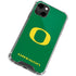 University of Oregon Yellow O on Green iPhone 14 Clear Case