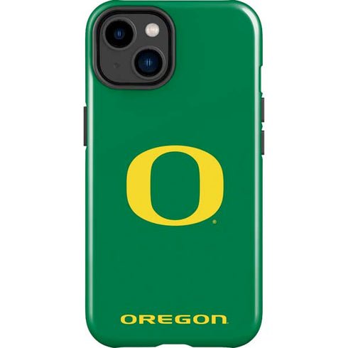 University of Oregon Yellow O on Green iPhone 15 Plus Impact Case