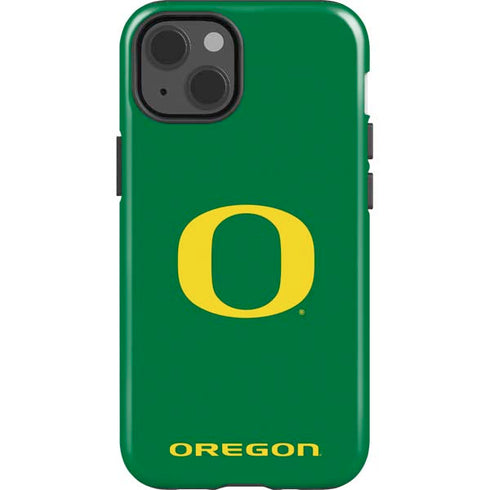 University of Oregon Yellow O on Green iPhone 15 Impact Case