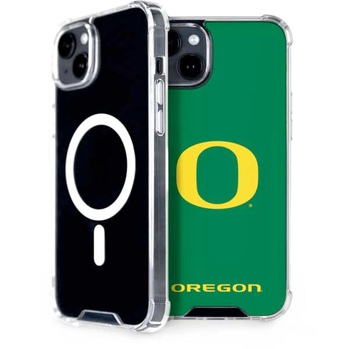 University of Oregon Yellow O on Green iPhone 14 Plus MagSafe Case