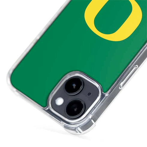 University of Oregon Yellow O on Green iPhone 15 Plus MagSafe Case