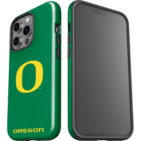 University of Oregon Yellow O on Green iPhone 15 Pro Impact Case