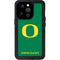 University of Oregon Yellow O on Green iPhone 14 Pro Waterproof Case