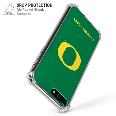 University of Oregon Yellow O on Green iPhone 7/8 Plus Clear Case