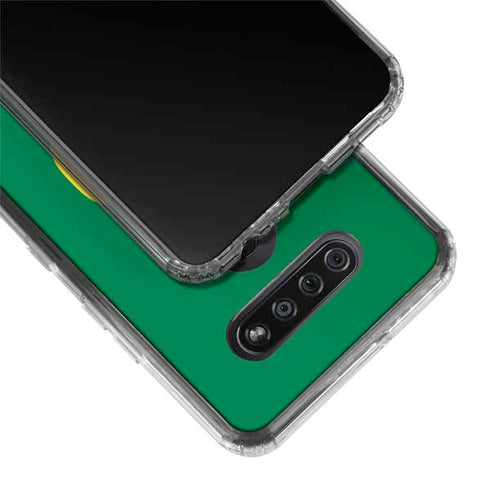 University of Oregon Yellow O on Green LG K51/Q51 Clear Case