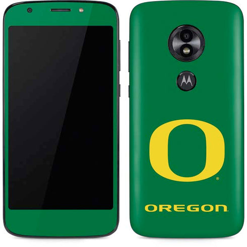 University of Oregon Yellow O on Green Moto E5 Play Skin