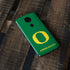 University of Oregon Yellow O on Green Moto E5 Plus Skin