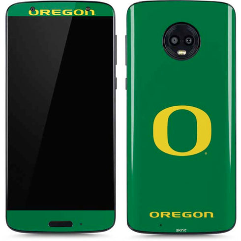 University of Oregon Yellow O on Green Moto G6 Skin