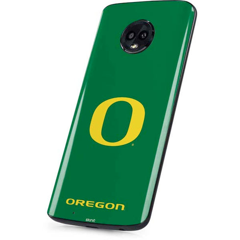 University of Oregon Yellow O on Green Moto G6 Skin