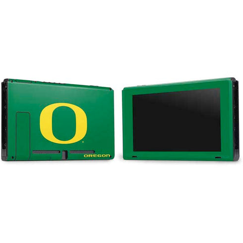 University of Oregon Yellow O on Green Nintendo Switch Bundle Skin