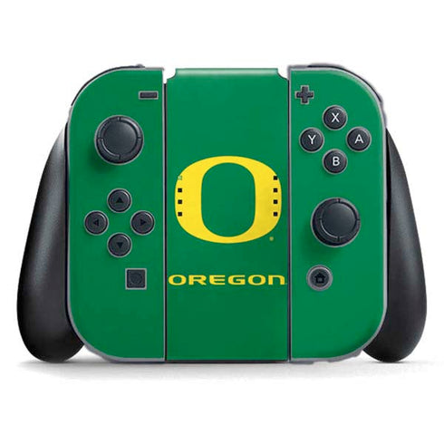 University of Oregon Yellow O on Green Nintendo Switch (2017-2021) Joy-Con Controller Skin