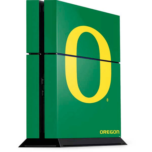 University of Oregon Yellow O on Green PS4 Console Skin
