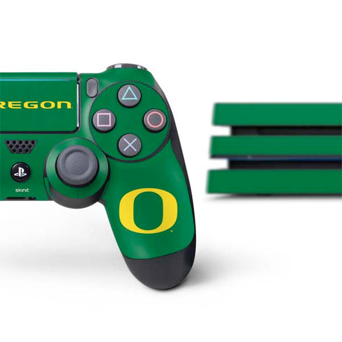 University of Oregon Yellow O on Green PS4 Pro Bundle Skin