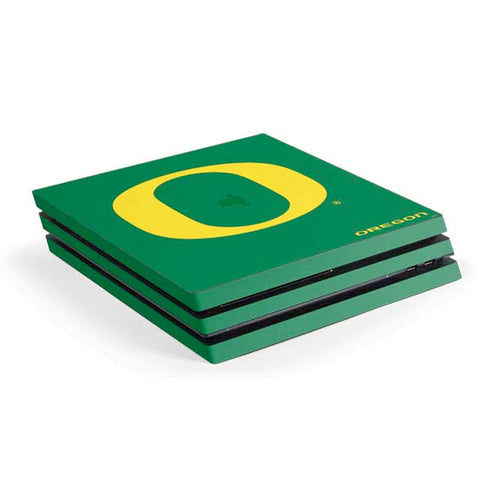 University of Oregon Yellow O on Green PS4 Pro Console Skin