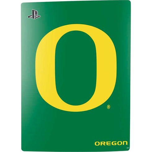 University of Oregon Yellow O on Green PS5 Digital Edition Console Skin
