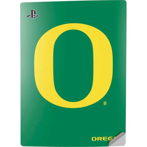 University of Oregon Yellow O on Green PS5 Digital Edition Console Skin