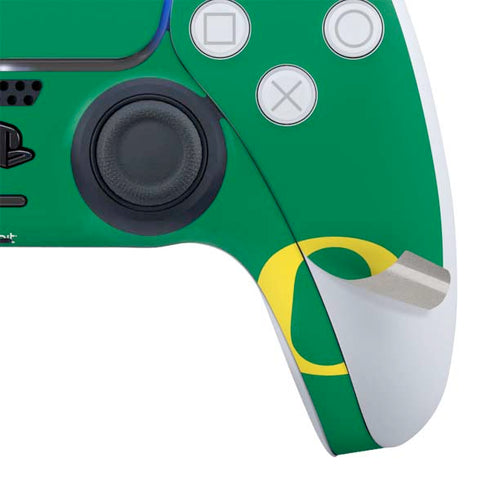 University of Oregon Yellow O on Green PS5 Controller Skin