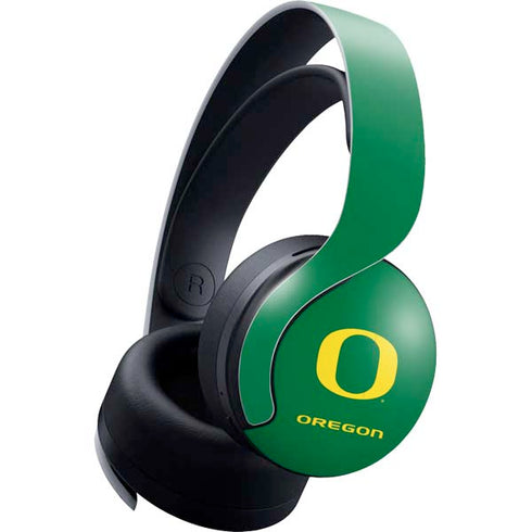 University of Oregon Yellow O on Green PULSE 3D Wireless Headset for PS5 Skin