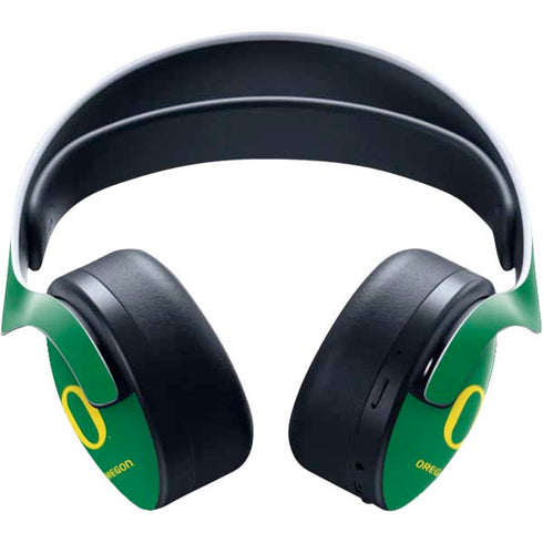 University of Oregon Yellow O on Green PULSE 3D Wireless Headset for PS5 Skin