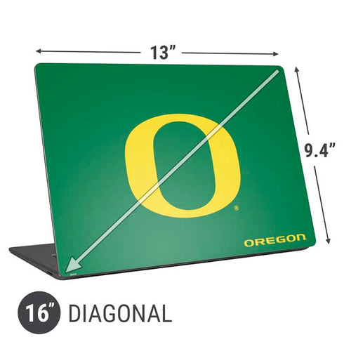 University of Oregon Yellow O on Green Universal Laptop 16in (13 x 9.4in) Skin