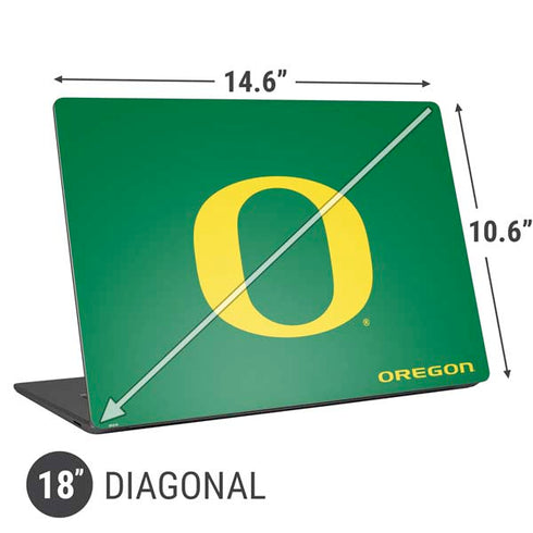 University of Oregon Yellow O on Green Universal Laptop 18in (14.6 x 10.6in) Skin