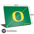 University of Oregon Yellow O on Green Universal Laptop 18in (14.6 x 10.6in) Skin