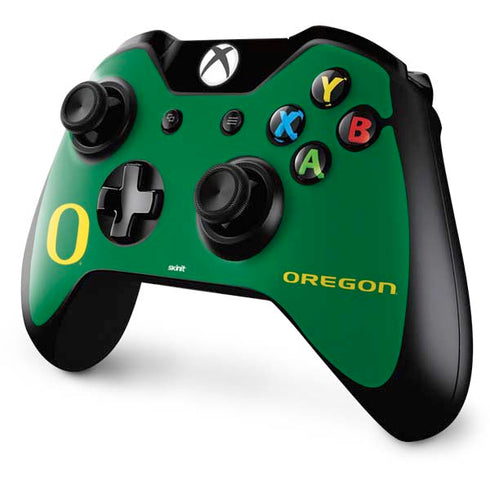 University of Oregon Yellow O on Green Xbox One Controller Skin