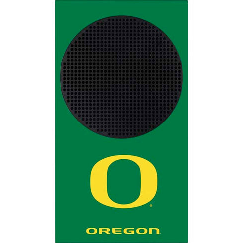 University of Oregon Yellow O on Green Xbox Series S Console Skin