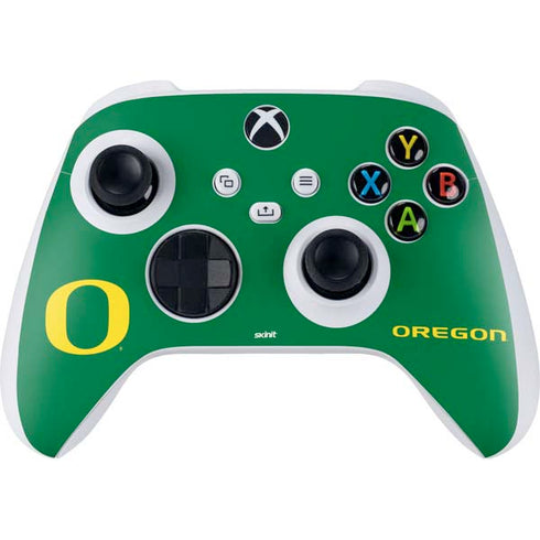 University of Oregon Yellow O on Green Xbox Series S Controller Skin