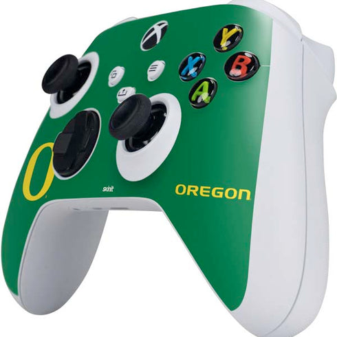 University of Oregon Yellow O on Green Xbox Series S Controller Skin
