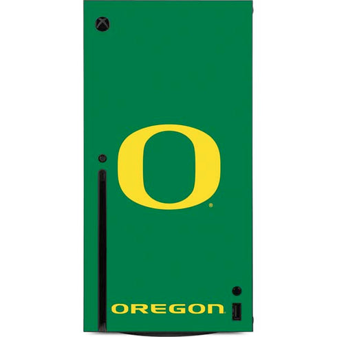 University of Oregon Yellow O on Green Xbox Series X Console Skin