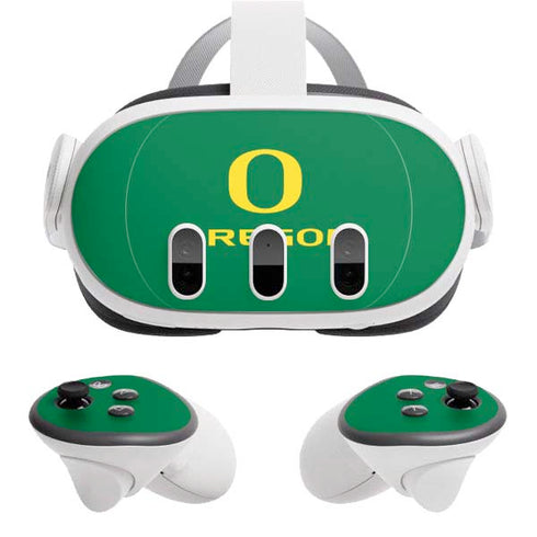 University of Oregon Yellow O with Text Meta Quest 3 Skin