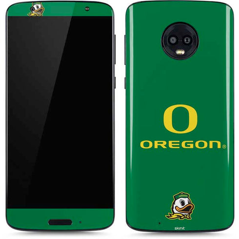 University of Oregon Yellow O with Text Moto G6 Skin