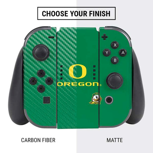 University of Oregon Yellow O with Text Nintendo Switch Bundle Skin