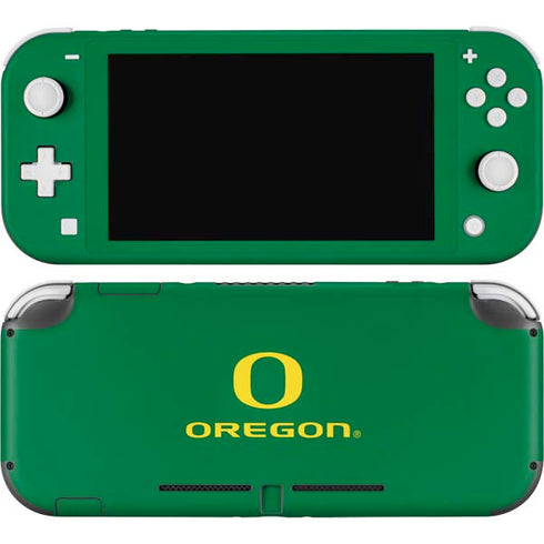 University of Oregon Yellow O with Text Nintendo Switch Lite Skin