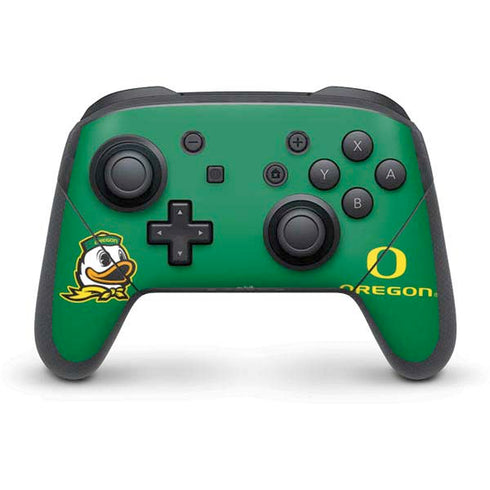 University of Oregon Yellow O with Text Nintendo Switch Pro Controller Skin