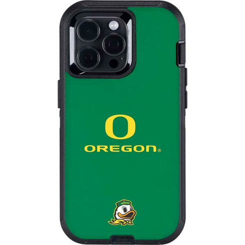 University of Oregon Yellow O with Text Otterbox Defender iPhone Skin