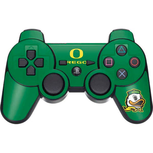 University of Oregon Yellow O with Text PS3 Dual Shock wireless controller Skin